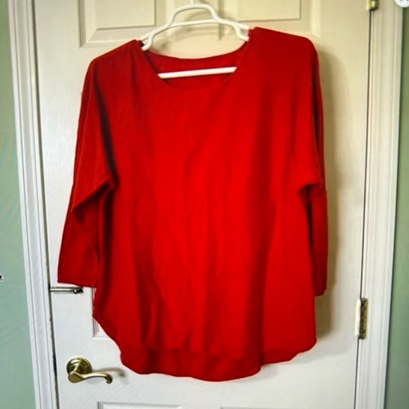 Michael Kors lightweight sweater orange/ red women’s size 2X dolman sleeve - Picture 1 of 4
